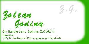 zoltan godina business card